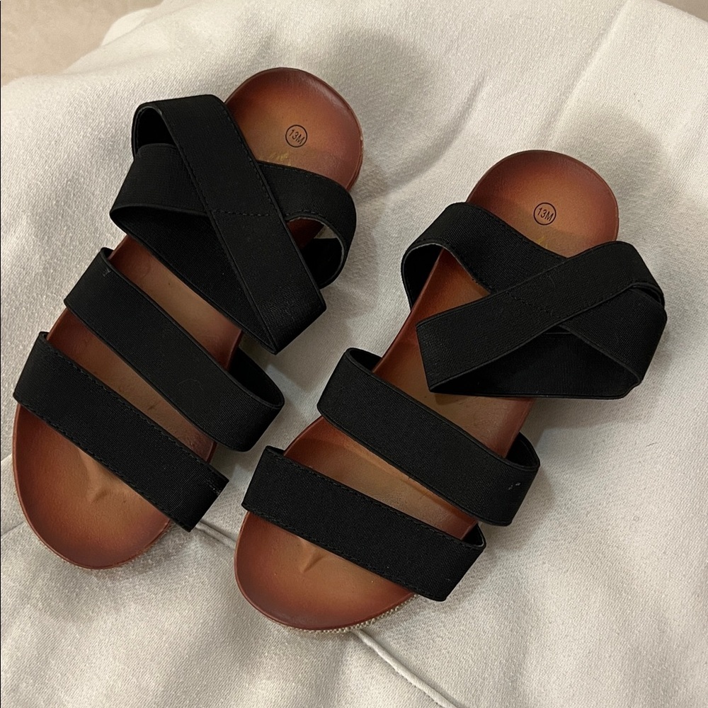 Aloha Island Kids Sandals in Black and Brown